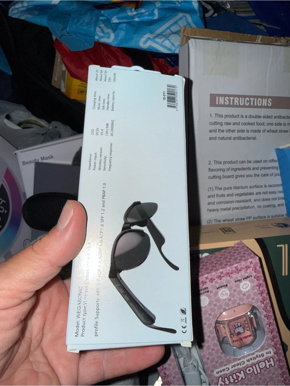 Black Wireless Audio Sunglasses with Built-In Headset